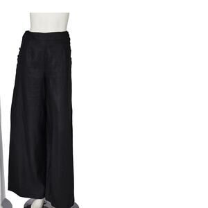 Chanel linen trousers black